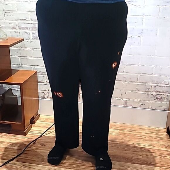 Loose Strech Destressed Slacks Travelers By Chico's - Picture 9 of 12